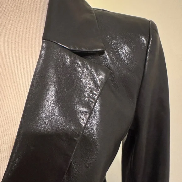 Alice+Olivia goat leather coat XS like new - Picture 3 of 9
